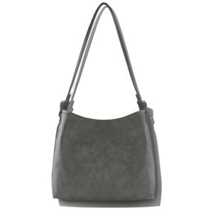New 8 Other Reasons Betsy Slouch Tote Stone Gray Suede Shoulder Bag Minimalist